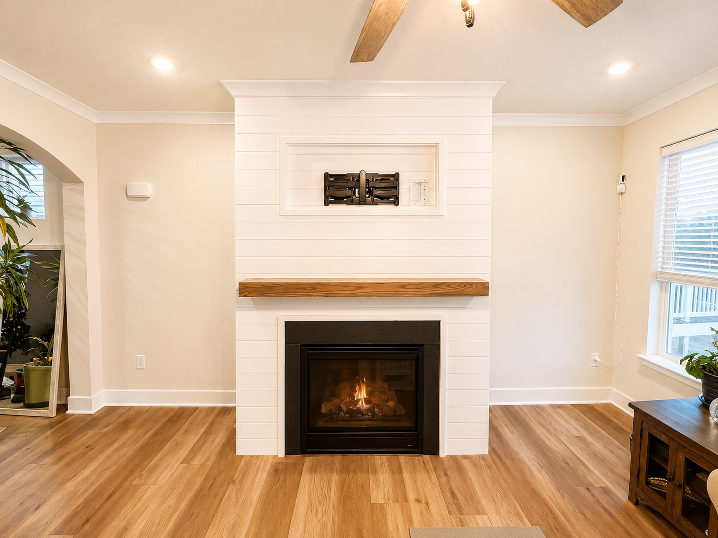 Custom fireplace installation